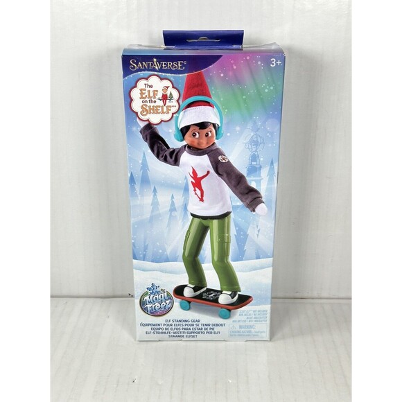 The Elf on the Shelf MagiFreez Holly Jolly Ollie Skateboarder 5 Piece Set NEW - Picture 1 of 2